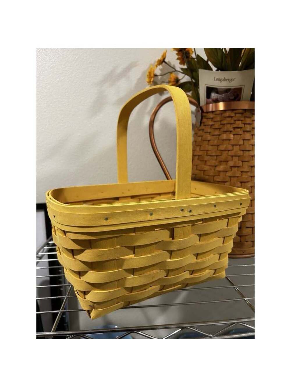 Longaberger Yellow Spring Basket RARE 2007